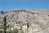 Ladakh - Lamayuru Gompa built on a mountain spur